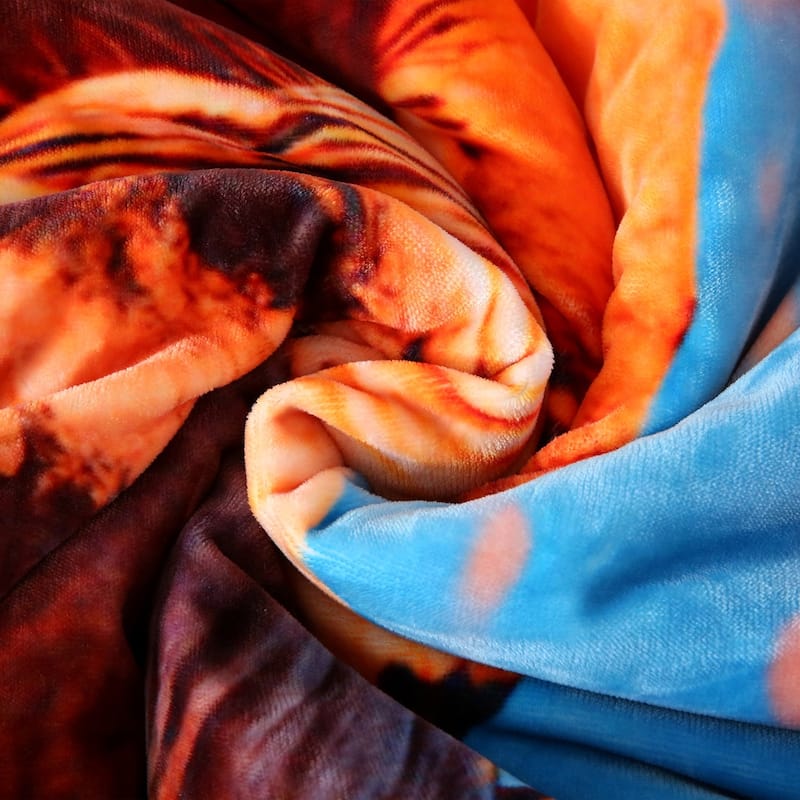 3 Ply Reversible Fleece Comforter for Winter 85"x93" 8lbs