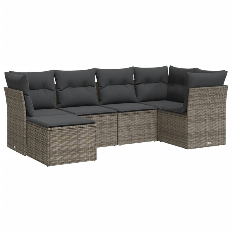 vidaXL Garden Sofa Set Grey, Dark Grey - 24.4 x 24.4 x 27.2