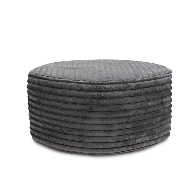 Universal Round Ottoman Shar Pei White