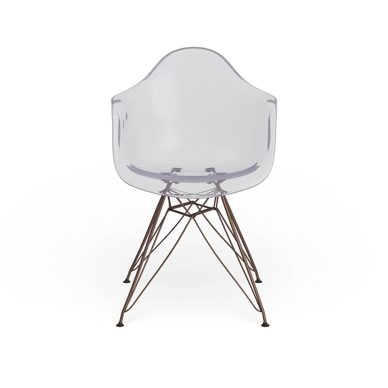 Clear Waterfall Contemporary Accent Side Chairs (Set of 2)