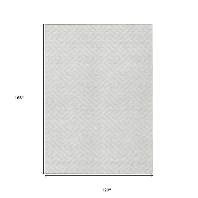 HomeRoots Geometric Transitional Rectangle Outdoor Rug
