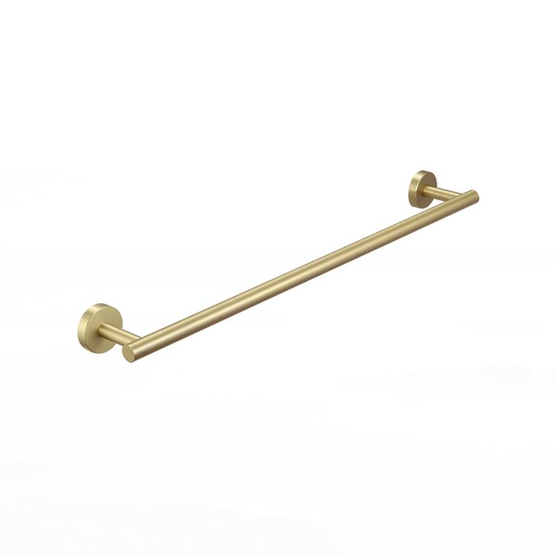 5-Pieces Brushed Nickel Gold Bathroom Accessories Set