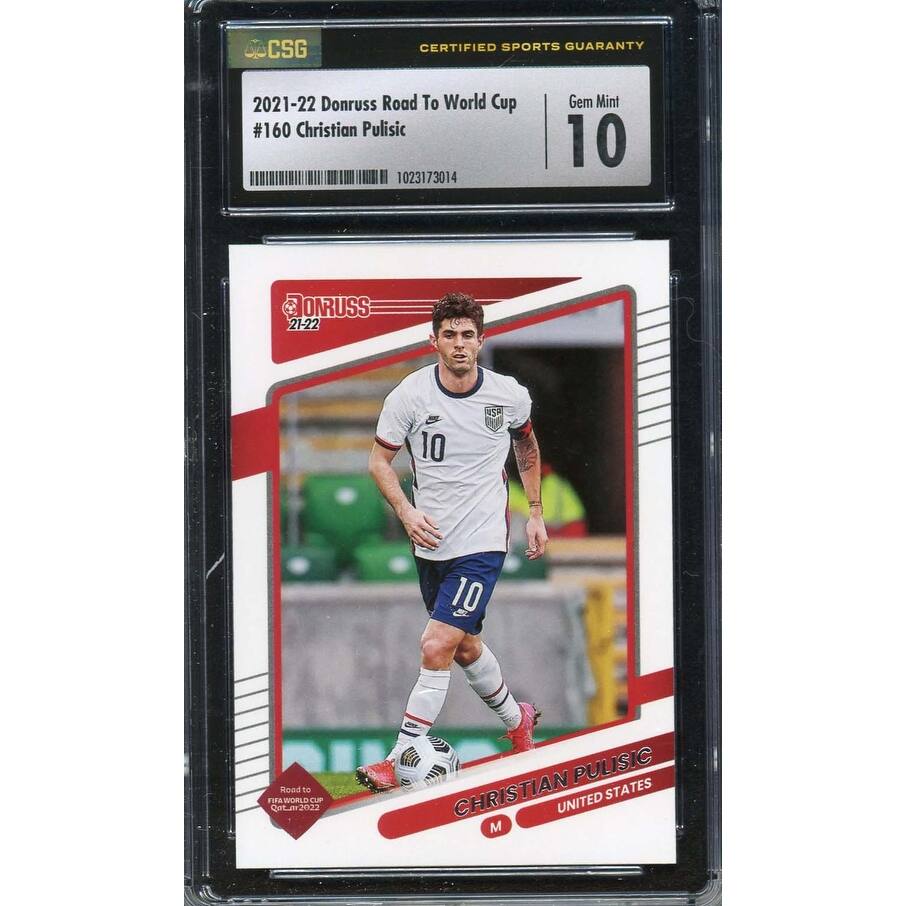 Christian Pulisic 2021 Donruss Road To World Cup Soccer Card #160 Graded CSG 10 - 8'6" x 11'6"