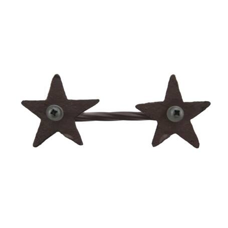 Shop Rustic Brown Western Stars Set Of 6 Cast Iron Drawer Pulls