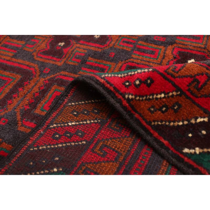 ECARPETGALLERY Hand-knotted Teimani Red Wool Rug - 3'2 x 5'10