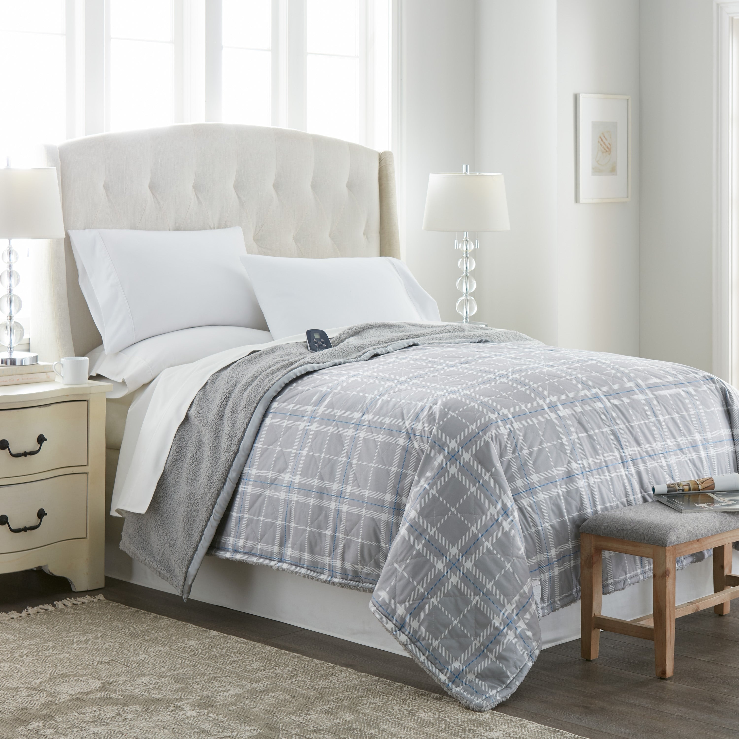 Linen house sales quilted electric blanket