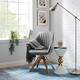Art Leon Classical Swivel Office Accent Arm Chair with Golden Legs