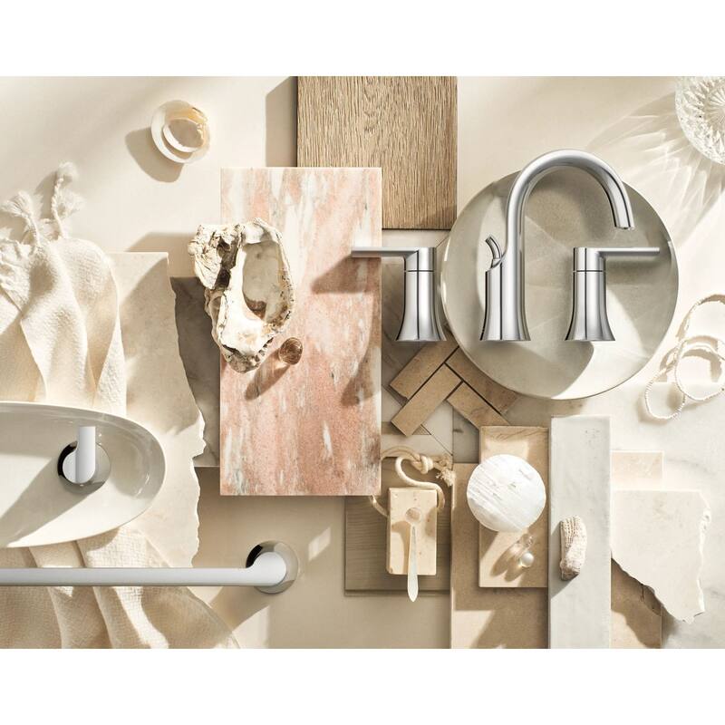 Moen TVS6925 Doux 1.2 GPM Widespread Bathroom Faucet with Pop-Up Drain - Chrome