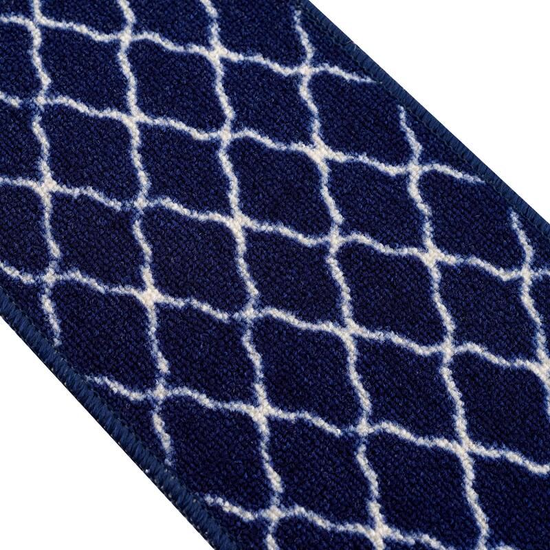 Beverly Rug Non Slip Stair Treads with Anti-Skid Rubber Backing, Trellis Design, 8.5''x 26''