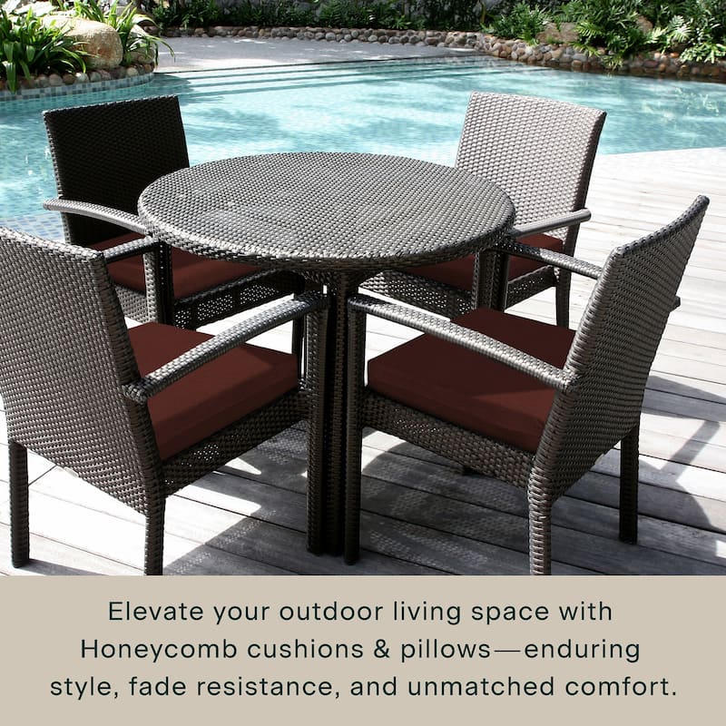 Outdoor Premium Dining Seat Cushion (2-Pack) - 20" wide x 20" deep x 4" thick