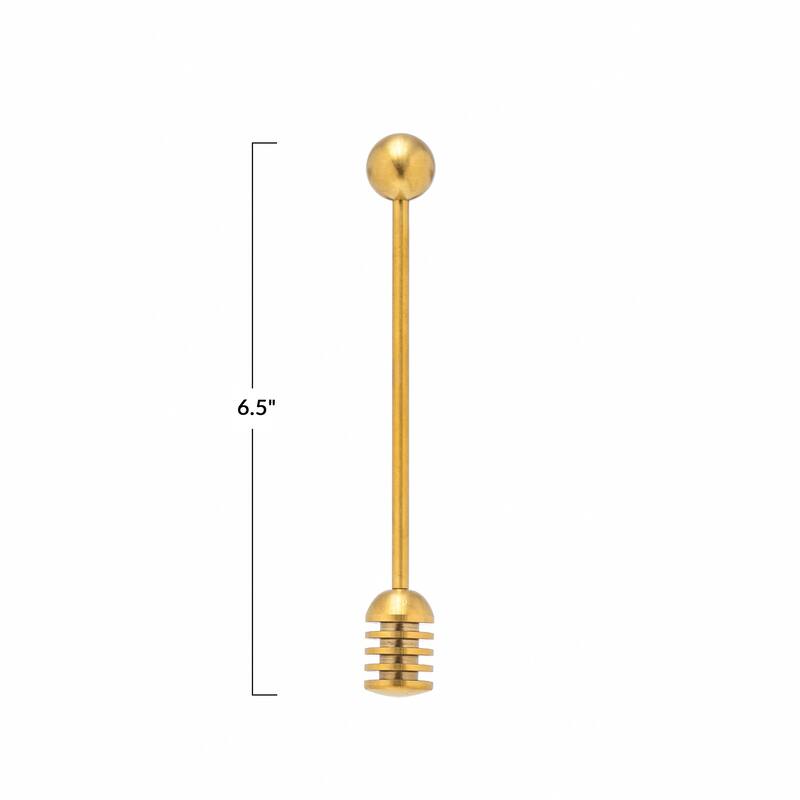 Stainless Steel Honey Dipper - 6.5"L x 0.8"W x 0.8"H