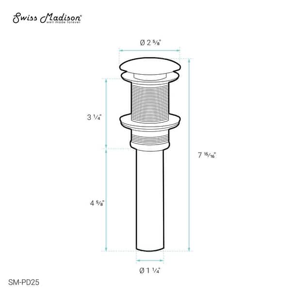 Swiss Madison SM-PD25 1-3/4" Pop-Up Drain Assembly