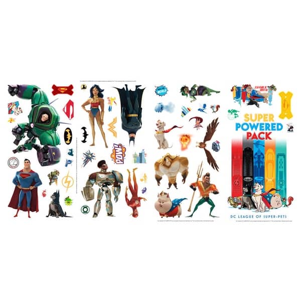 slide 2 of 6, DC League Of Super-Pets Peel and Stick Wall Decals by RoomMates