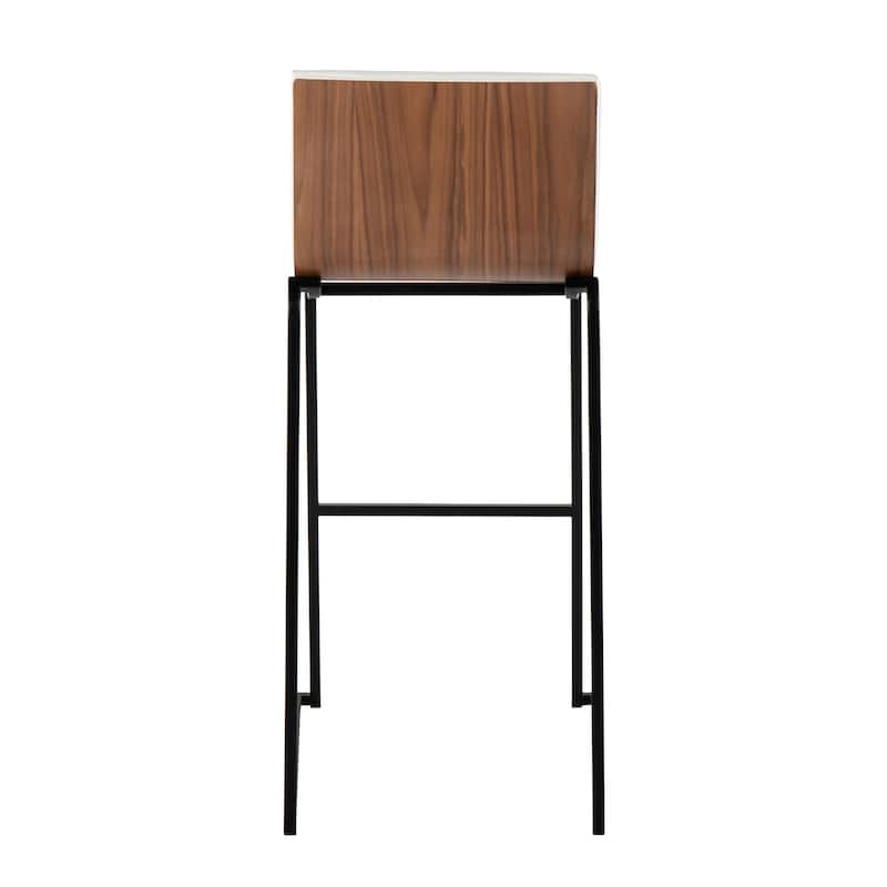 Silver Orchid Magda 30" Fixed-Height Upholstered Bar Stool (Set of 2)