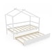 preview thumbnail 3 of 20, Kids Twin Size House Bed with Trundle and Roof