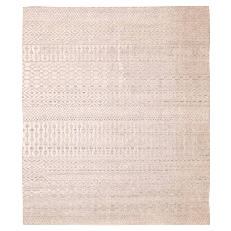 ECARPETGALLERY Hand Loomed Elysian Grey Rug - 7'11 x 9'8
