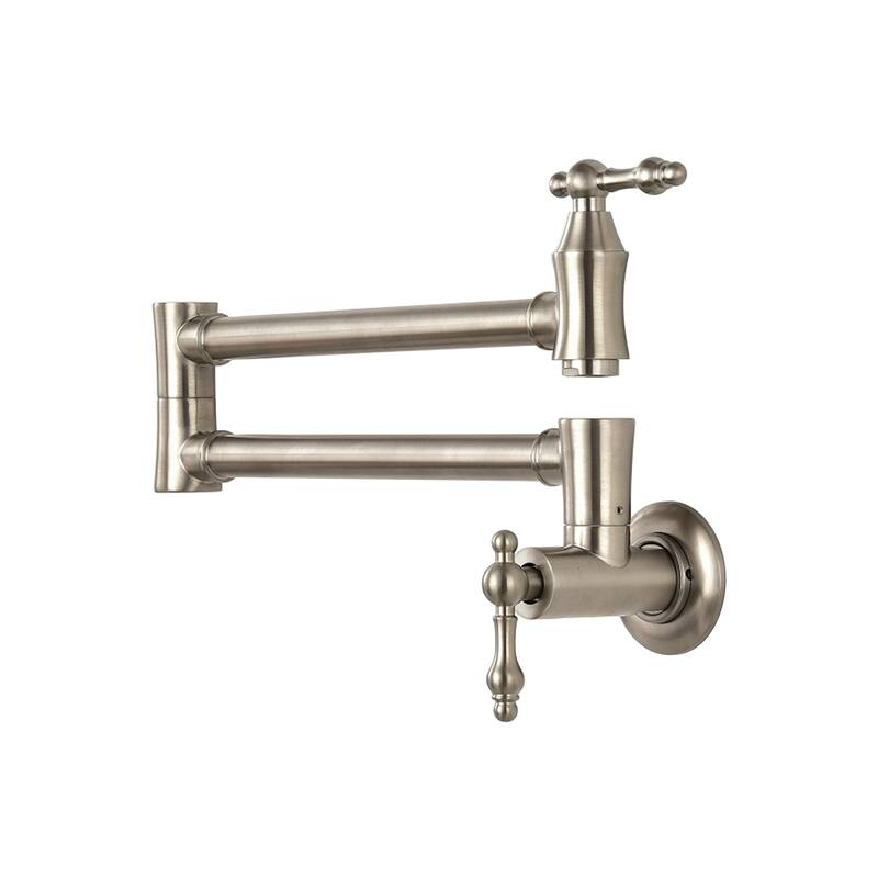 Two Handles Wall Mount Filler Folding Kitchen Faucet