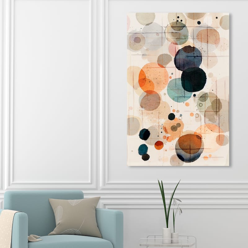 Wynwood Studio Canvas Abstract Inked Contemporary Brown and Mid-Century Modern Wall Art Canvas Print - 54 x 36