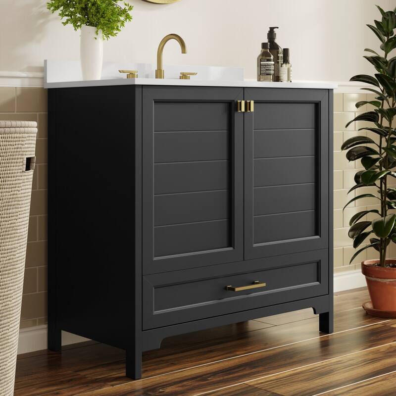 Bathroom Vanity with Undermount Sink, Cabinet, and Drawer