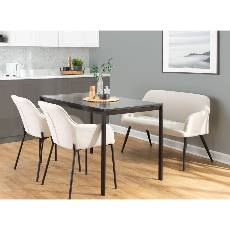 Carbon Loft Yadriel Industrial Black Metal Dining Table