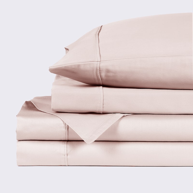Anne Klein Antimicrobial 300 Thread Count 100% Cotton Sateen Sheet Set