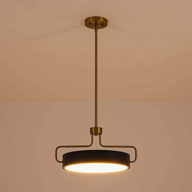 Minimalist Modern Dimmable LED Round Pendant - 16.4 in