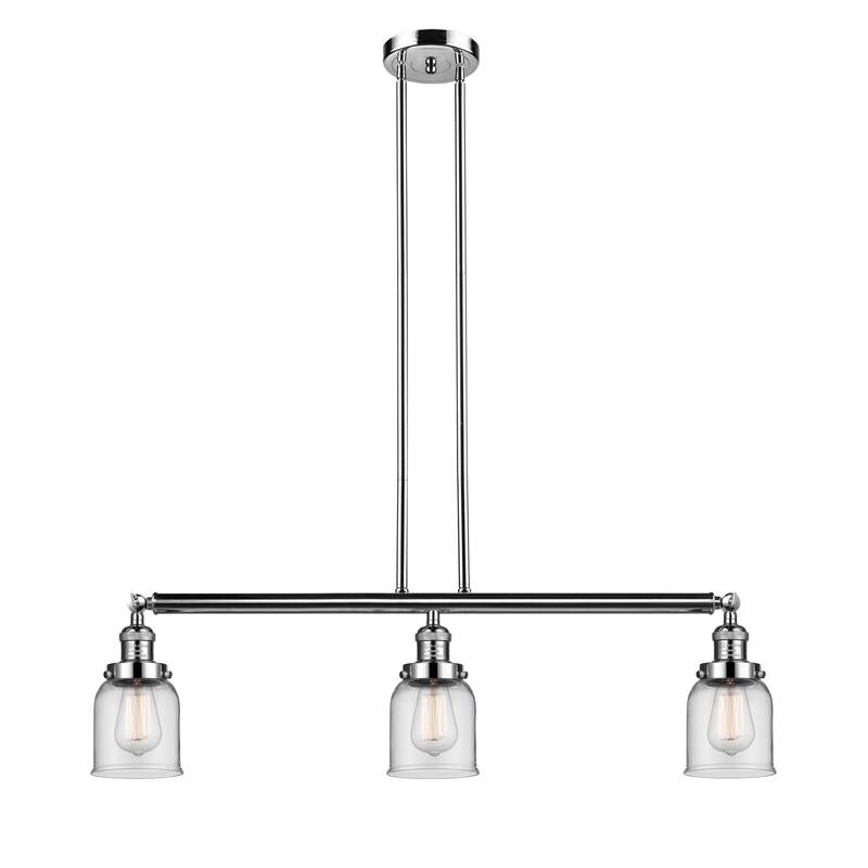 Innovations Lighting Small Bell 3 Light 38" Wide Linear Chandelier