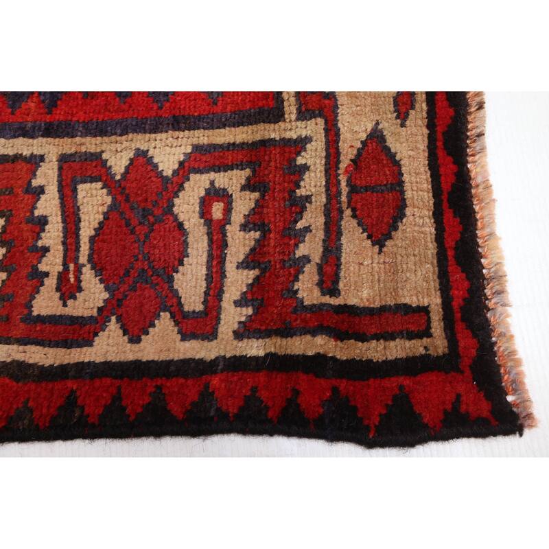 ECARPETGALLERY Hand-knotted Melis Vintage Red Wool Rug - 4'9 x 6'4