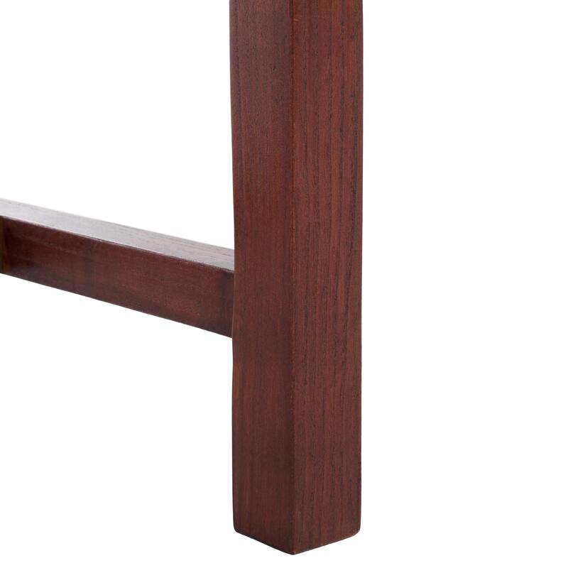 SAFAVIEH Arlene Solid Wood & Leather Dining Chair (Fully Assembled) - 18.3 In. W x 20.3 In. D x 33.7 In. H - 18Wx20Dx34H
