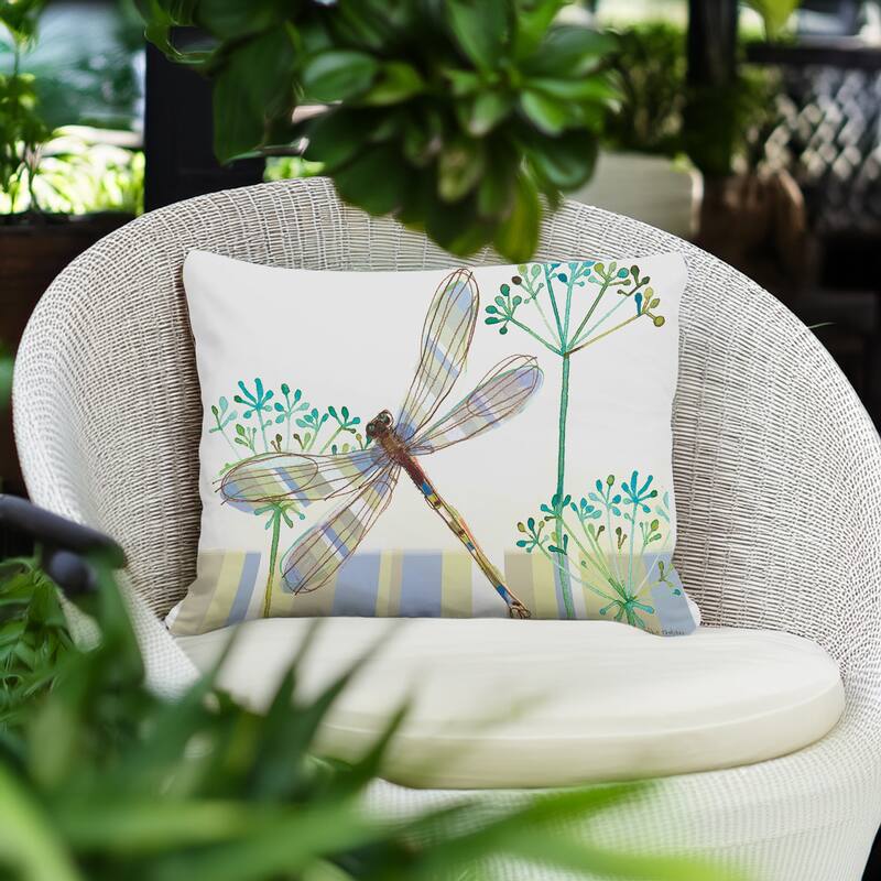 Magnolia Casual Outdoor Pillow Dragonfly Wisp 19x24