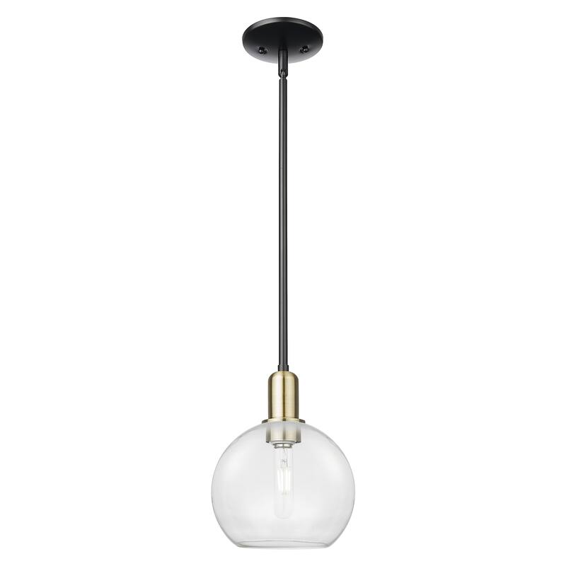 Innovations Lighting Endless Possibilities Arcadia - Athens - 1 Light 8" Stem Hung Mini Pendant - Clear/Black Antique Brass