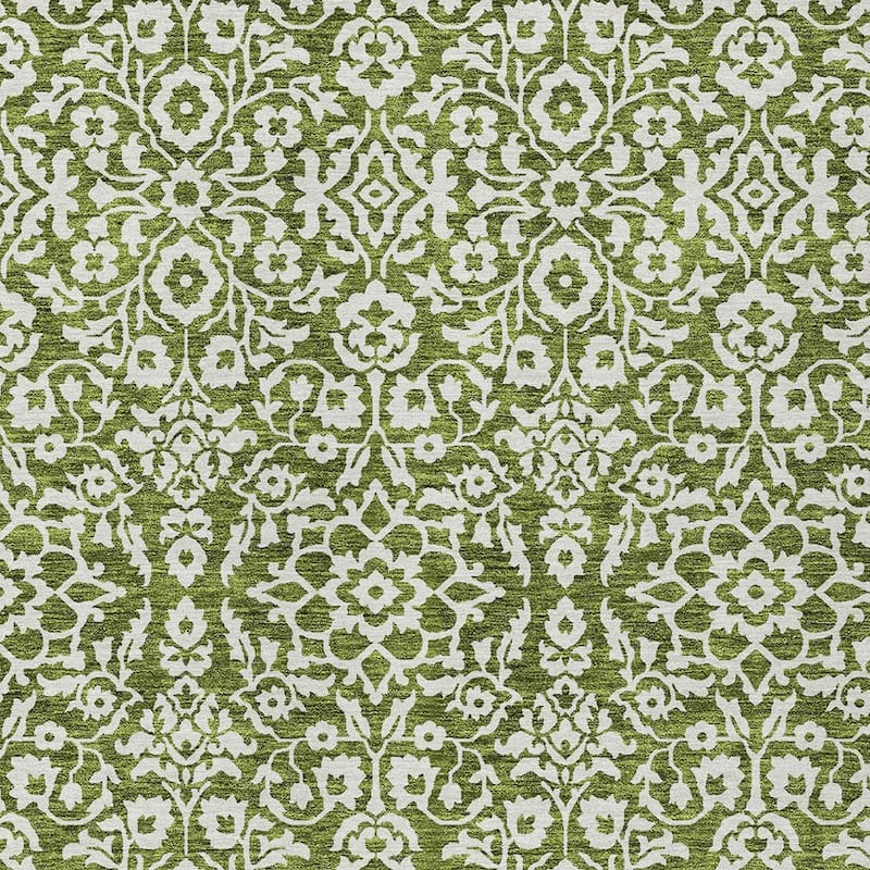 HomeRoots Damask Traditional Rectangle Outdoor Rug