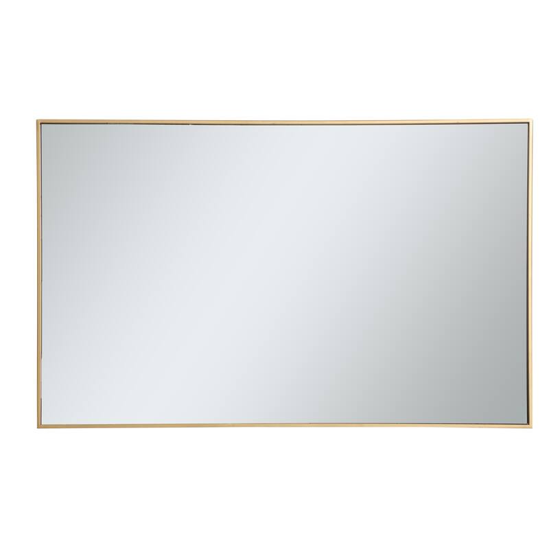Elegant Lighting Eternity 30" x 48" Rectangular Beveled Metal Framed