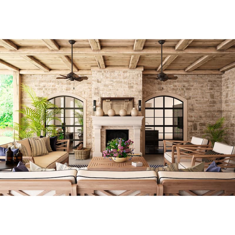 Casablanca 31" Wailea Outdoor Ceiling Fan with Pull Chain, Damp Rated - Exclusive SureSpeed!