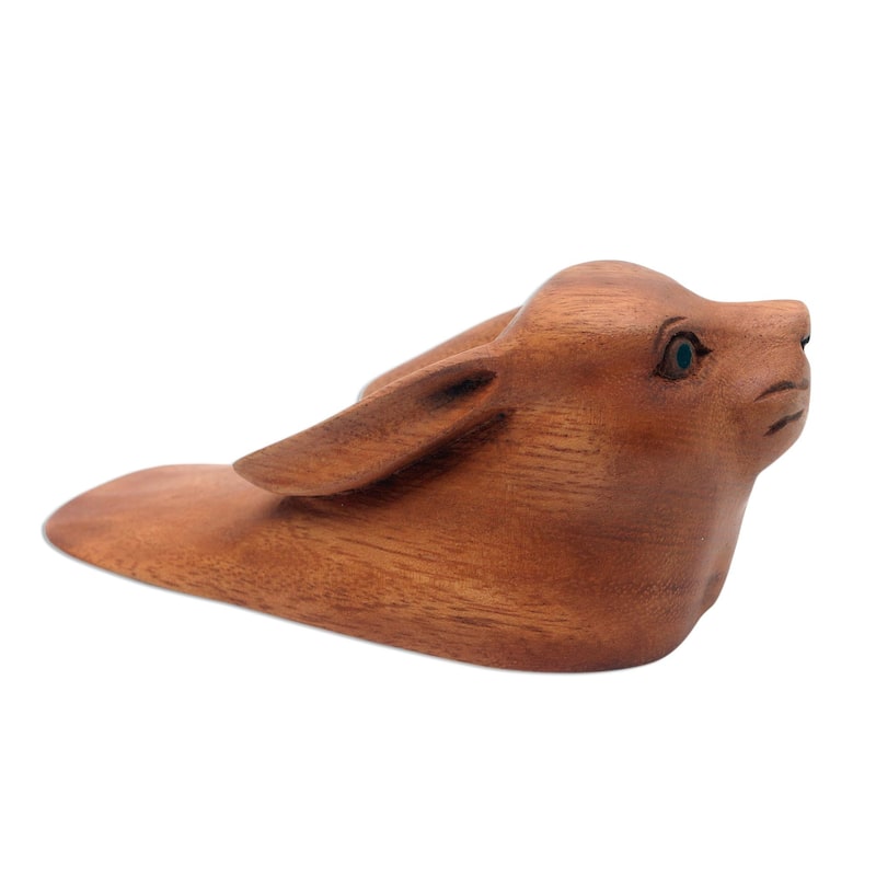 Novica Handmade Head Wood Doorstop