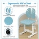 preview thumbnail 19 of 19, Gymax Kid's Study Desk & Chair Set w/Tilt Desktop Book Stand Footrest