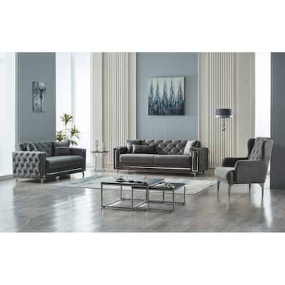 Benin 2-Pieces Comfortable Sleeper Modern One Sofa One Loveseat Living Room Set