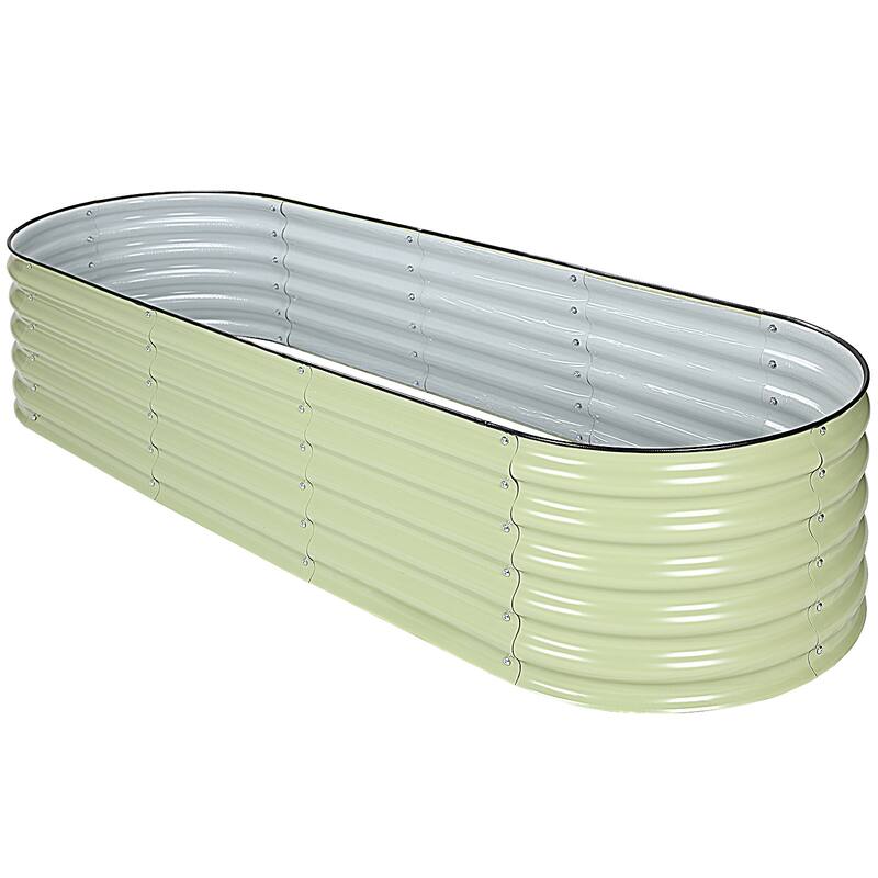 Aoodor 6-in-1 Modular Aluzinc Metal Raised Garden Bed - Outdoor Garden Planter Box for Vegetable, Flower, Herb - 67X47X17