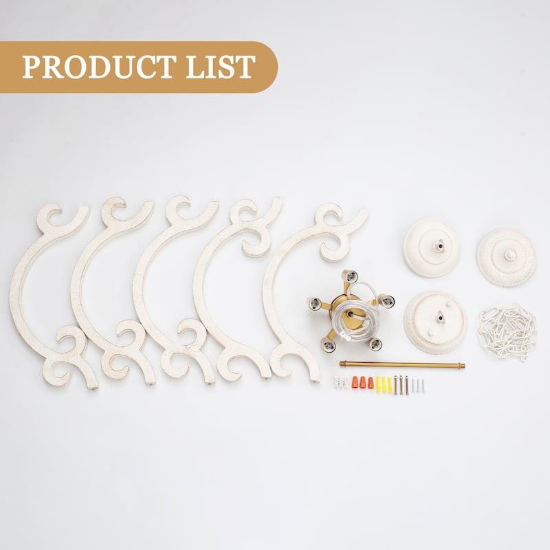 5-Light Candlestick Vintage Hanging Linear Chandelier Lighting Island Chandelier for Kitchen Island