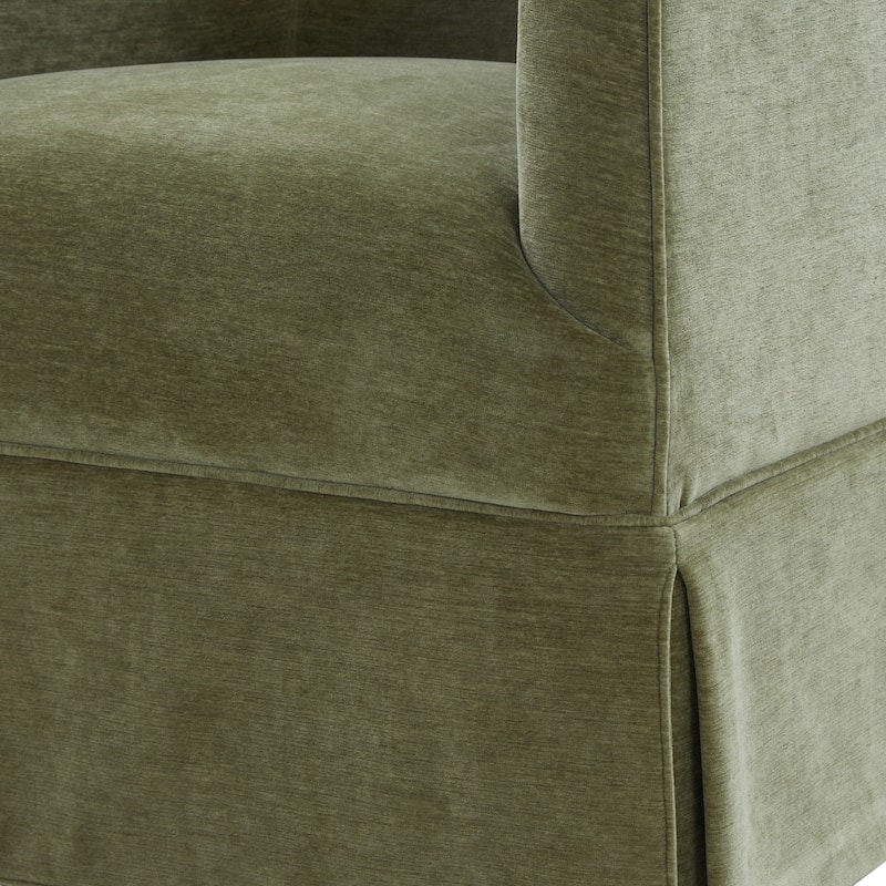 Elayne Skirted Fabric Swivel Accent Chair by Greyson Living
