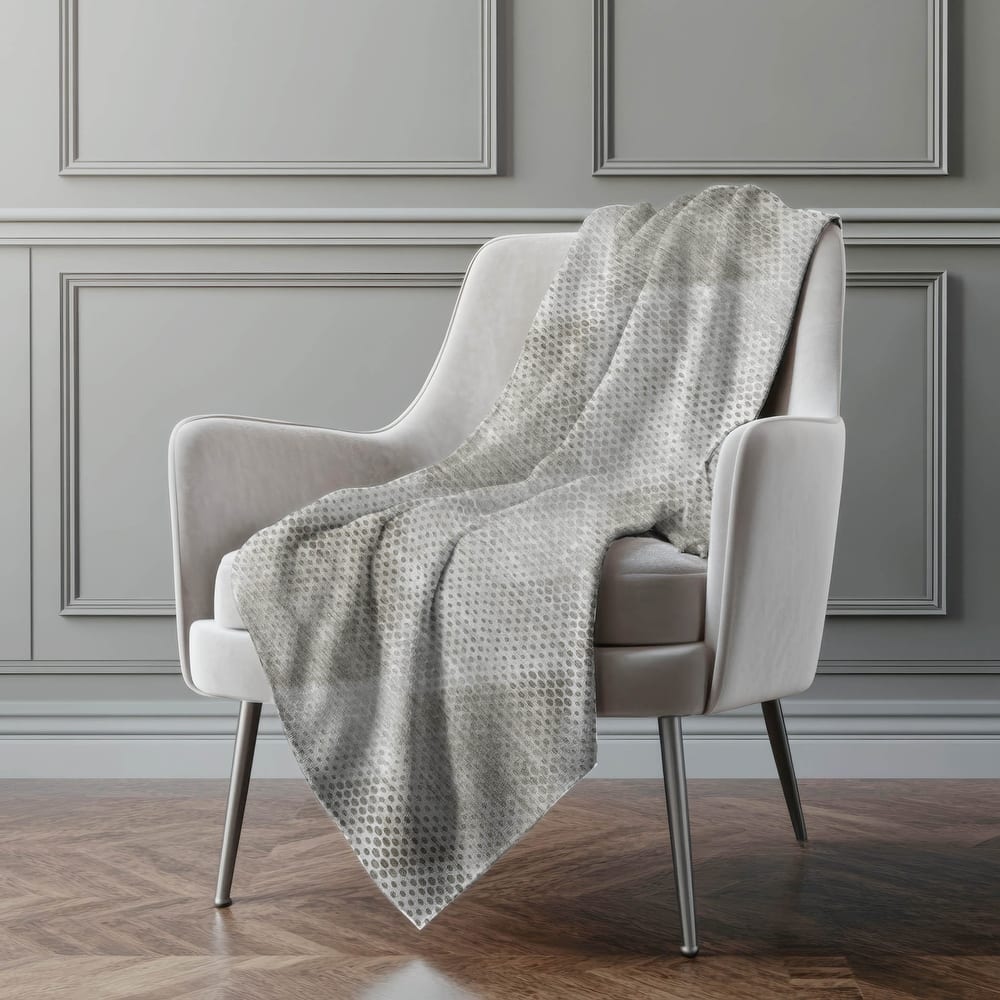 Premium Machine Washable Modern Diamonds Sherpa Throw Blanket