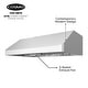preview thumbnail 8 of 9, Cosmo 30 in. Ducted Under Cabinet Range Hood in Stainless Steel with Push Button Controls, LED Lighting and Permanent Filters