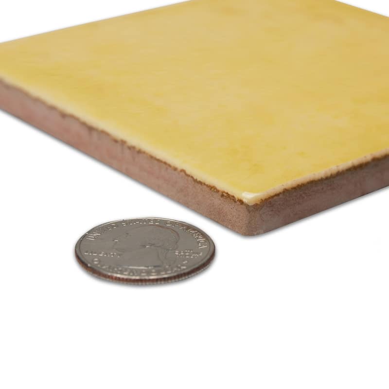 Merola Tile Menorca Lemon 4" x 4" Ceramic Wall Tile