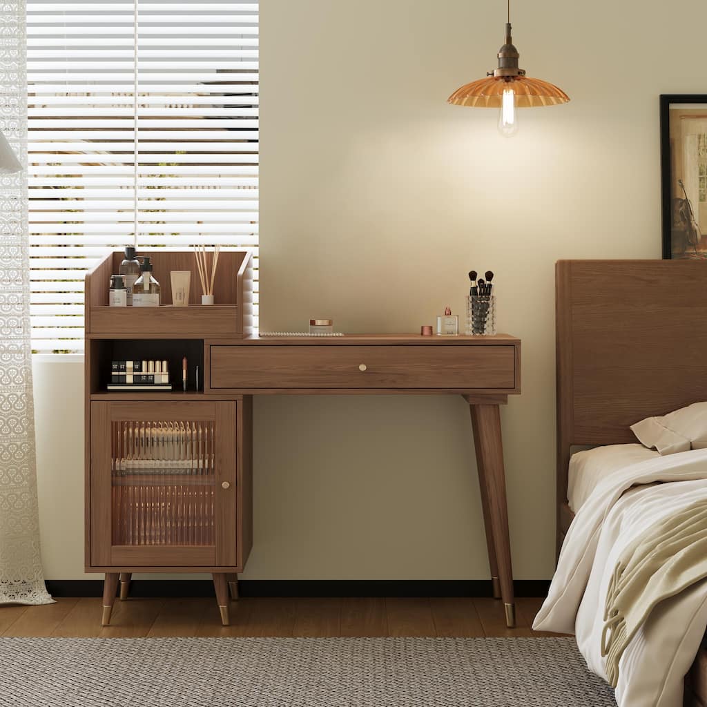 Makeup Vanity,Retractable Dressing Table