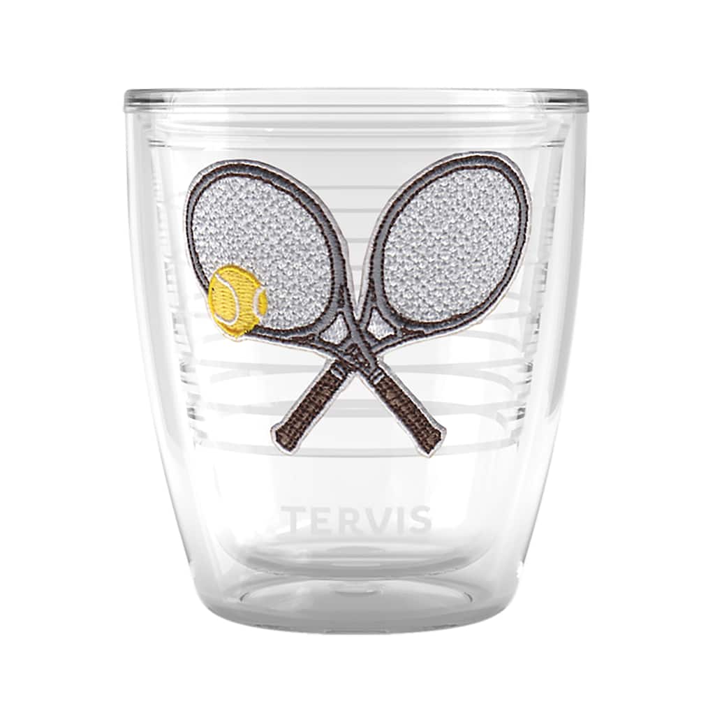 Tervis Tennis Clay Court Collection Brown Grip Doubles Made in USA Double Walled Insulated Travel Tumbler, Brown Grip Doubles