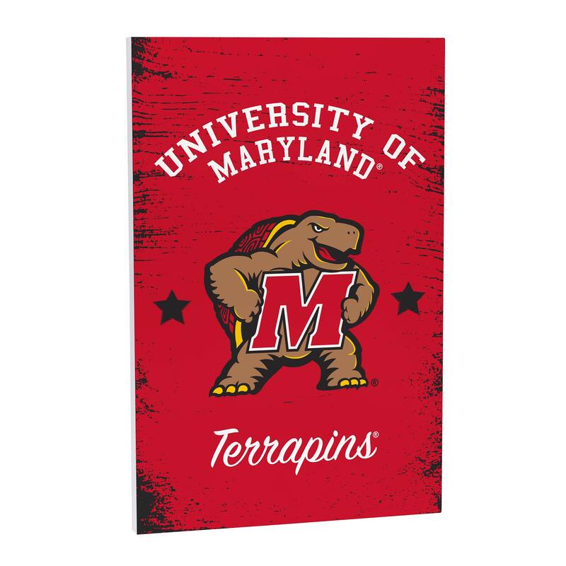 University of Maryland Wooden Door Decor Wall Sign - Multi-Color - 16 x 24