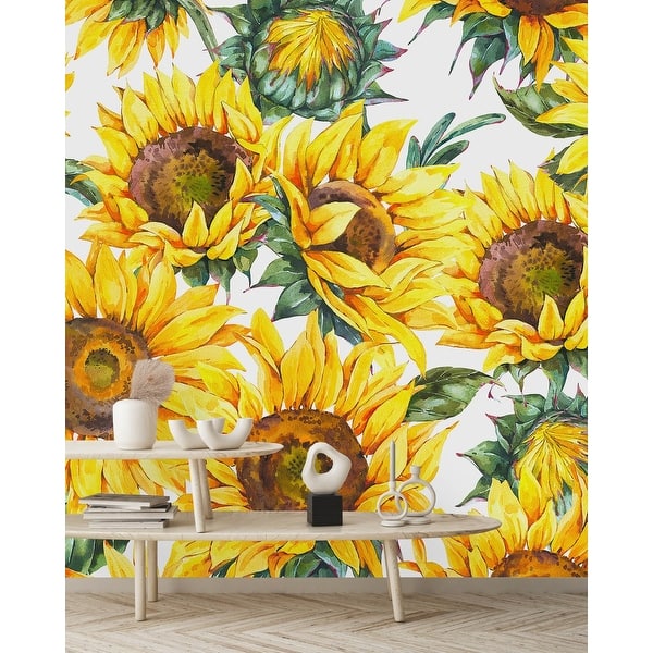 Sunflowers Wallpaper Peel and Stick and Prepasted - Bed Bath & Beyond