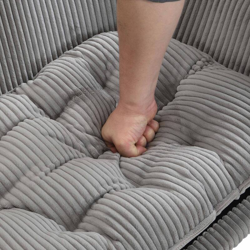 Elevated Dog Bed Frame for Small Dog, Corduroy Pet Couch Bed with Rubber Wood Legs