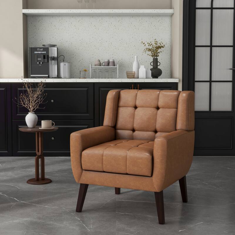Tufted Upholstered Accent Armchair