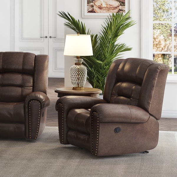 Shop Brown Manual Reclining Chair On Sale Overstock 31510716